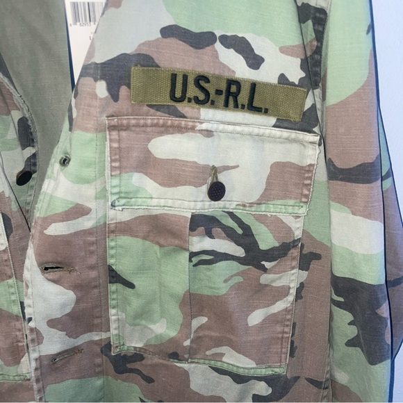 Polo Ralph Lauren Camo Military Over Shirt U.S.-R.L. Jacket Camouflage ( L ) - Picture 11 of 12